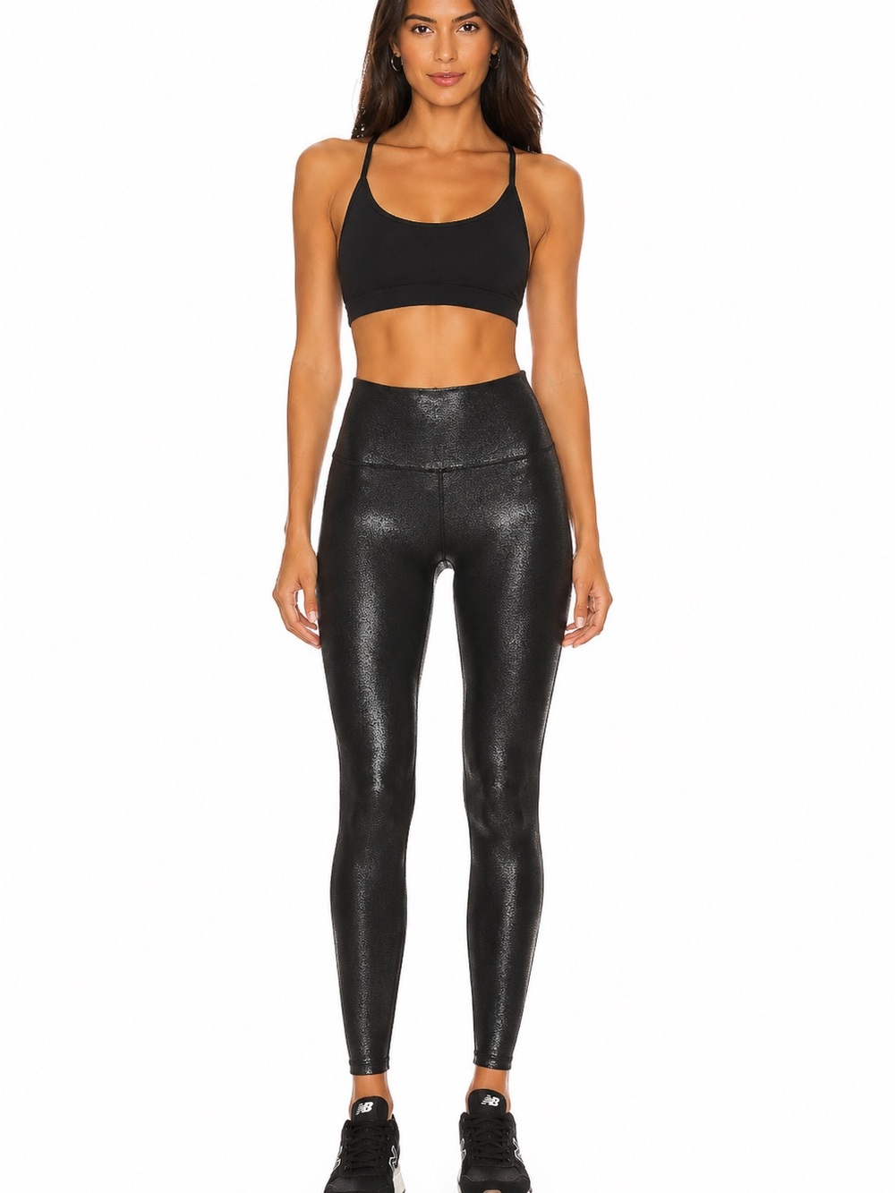 Mono B Foil Scale Print High Waist Leggings Black Athleisure Yoga Small | EUC